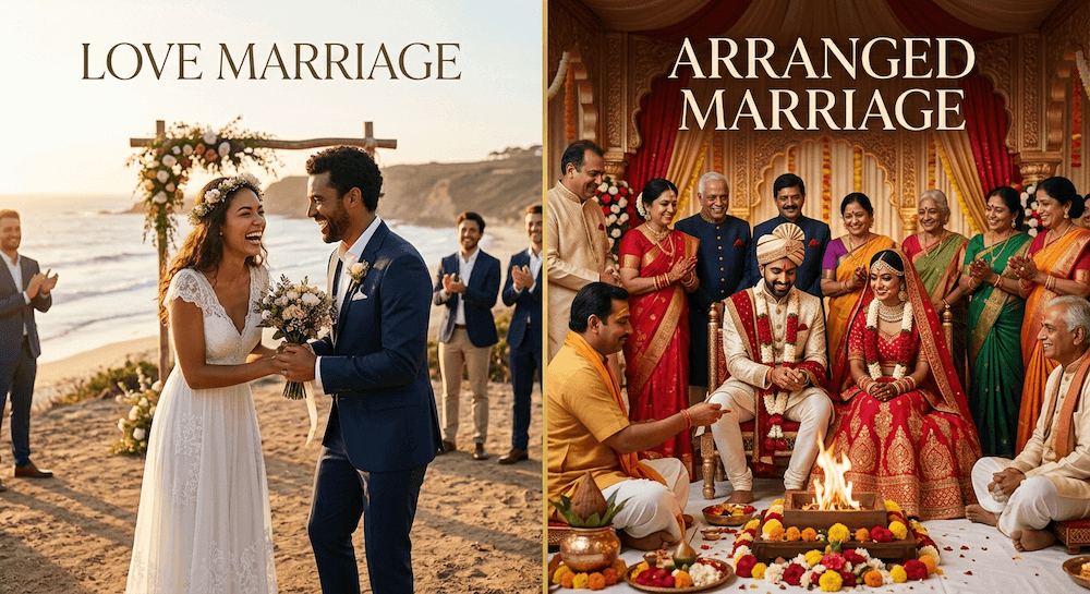 Love Marriage vs Arranged Marriage