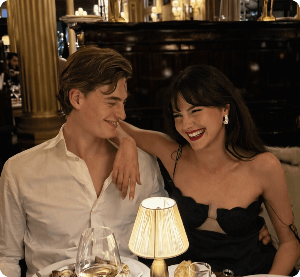 Couple on a date building a serious relationship through a safe and verified matchmaking app for marriage