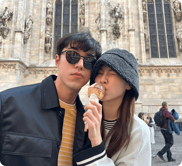 Couple sharing meaningful moment together