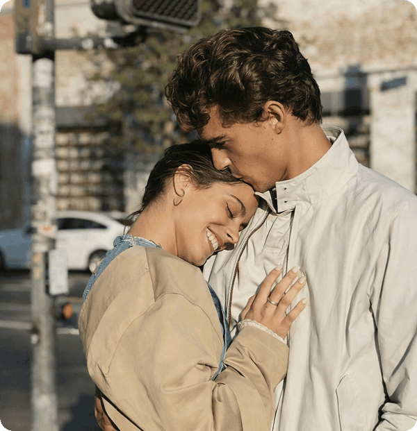 Happy couple matched on a trusted dating app for serious, long-term relationships