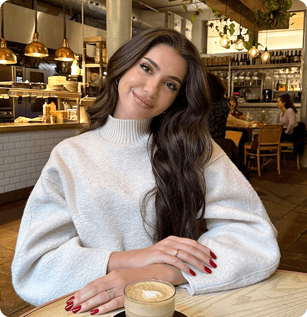 Woman feeling confident and safe using a trusted dating app with verified profiles and strong safety features